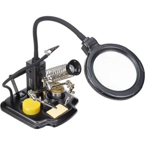 Troisième main avec loupe et outils de soudage (1/4)