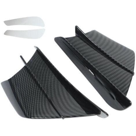 QORVA-1 paire d'ailes aérodynamiques de moto en Fiber de carbone, carénages latéraux, ailes universelles (1/5)