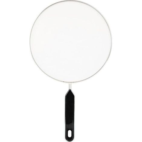 Protector antisalpicaduras para sartén, protección contra salpicaduras de grasa, colador fino, negro, 25 cm (10 pulgadas)