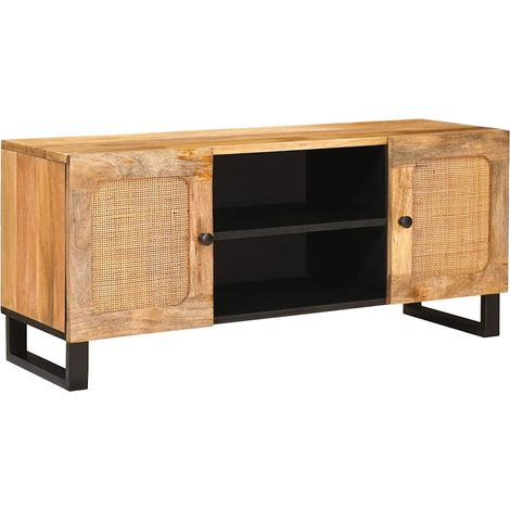 Mobile TV Marrone 105 x 33 x 46 cm Legno di mango massello vidaXL