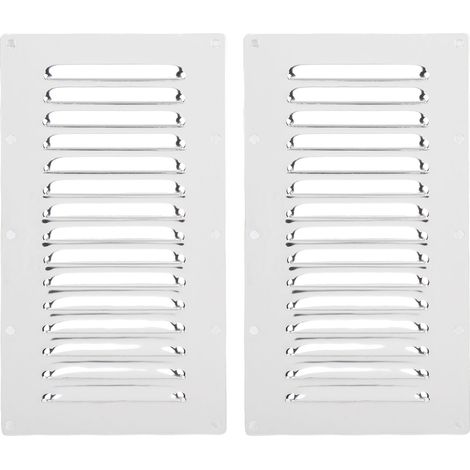 Couvercle de panneau de ventilation en acier inoxydable 316, 2 pièces, 15 fentes, évent rectangulaire à persiennes pour bateau et yacht. (1/4)