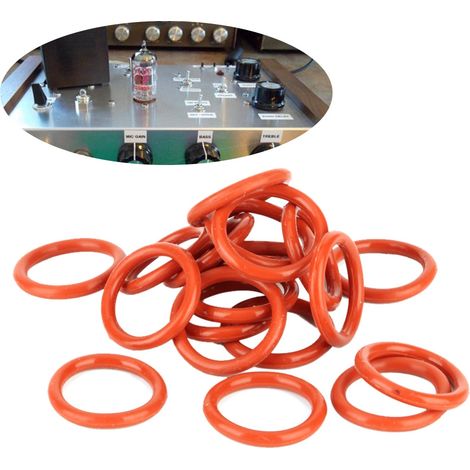 [20 unidades] Bandas amortiguadoras de silicona para tubos de audio 12AX7 12AU7 12AT7 12BH7 EL84