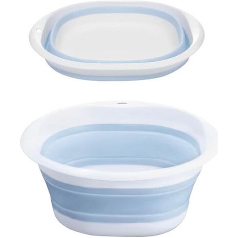 Grand Lavabo Pliable Portable en Plastique - JINFGERNE - Idéal pour Voyage, Usage Domestique et Bébé - Compact et Facile à Nettoyer (1/5)