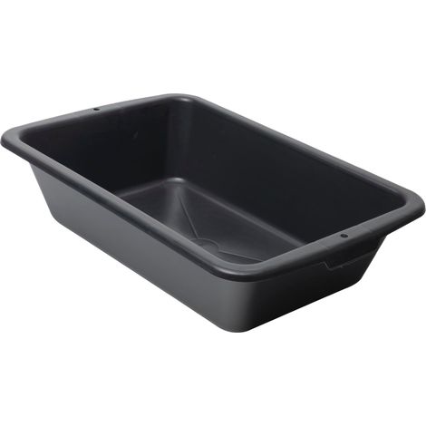 Ojo de albañil de plástico negro Mondelin 35 litros (75x49,5x18,5 cm)