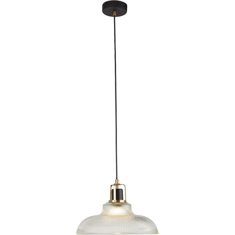Suspension design Glossop laiton avec verre transparent - 61189BK (1/3)