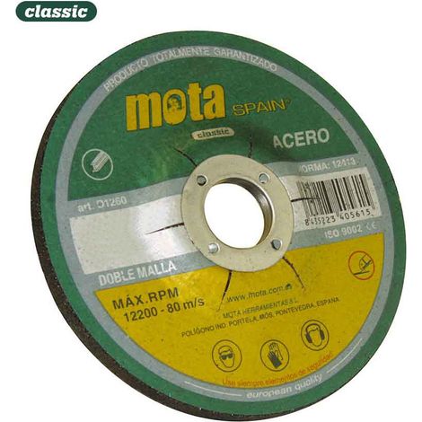 Disque abrasif Mota D1860 180 mm aluminium oxyde (1/2)