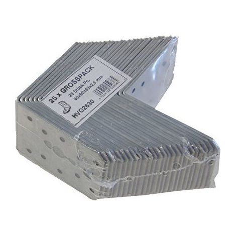 Connex HVG2630 Equerre d'angle 90 x 90 x 65 x 2,5 mm, galvanise, 25 pieces, Multicolore