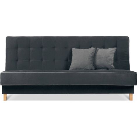 KONSIMO DOZER Schlafsofa 3 Sitzer, schwarz/grau (1/5)