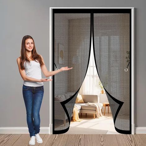 Moustiquaire Magnetique Porte 95 x 100 cm Anti-Moustiques (1/5)