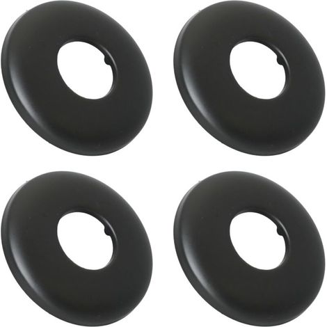 4pcs ( Noir) Rosace Mitigeur Douche Acier Inoxydable Ø 21mm x Ø 63 mm x hauteur 7 mm , Rosace Robinet, Garniture Pour Robinet De Douche Muraux