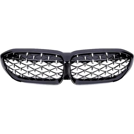 Griglie da corsa, plastica ABS di alta qualità, facile installazione, 19-22 G Nero Argento (1/2)