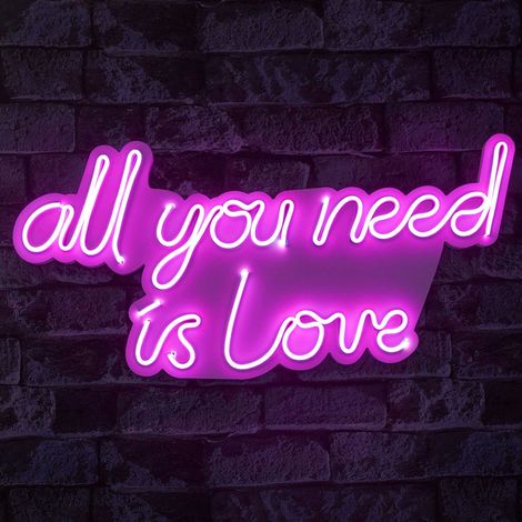 Neon Graph Éclairage LED décoratif en plastique  Rose  32 x 60