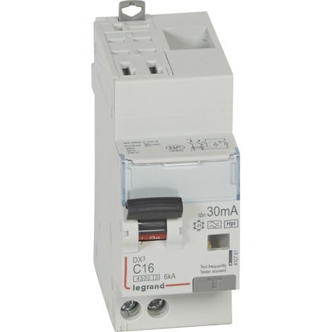 DX³ Disjoncteur 1P+N courbe C 16A 4,5/6kA Auto - LEG410761 (1/2)