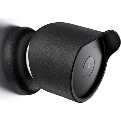 2 pezzi Adatte per custodie per Google Nest Camera per uso esterno, completamente impermeabili e antigraffio - Nero (1/4)