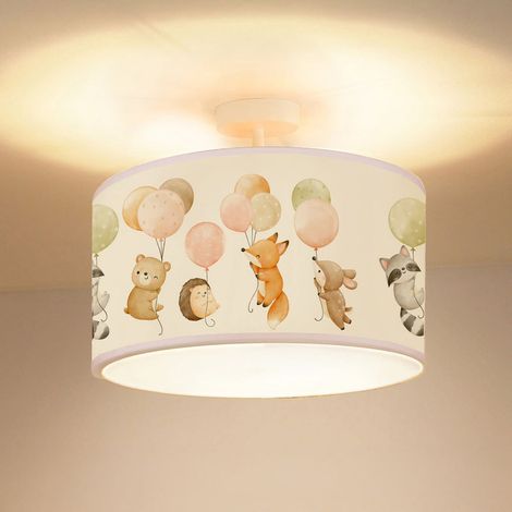 [GEBRAUCHT] B-Ware Deckenleuchte Freddy LED Lampe Leuchte dimmbar bunt Ø35cm Stoff E27 Kinderzimmer (1/2)