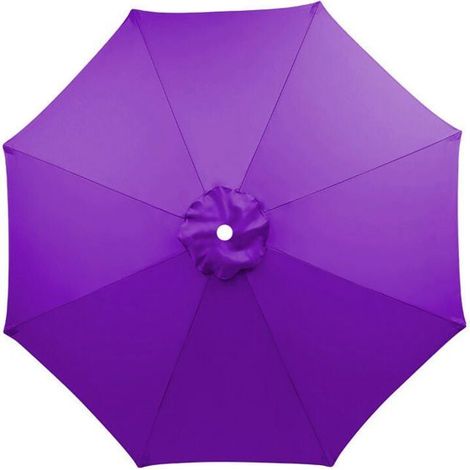 Housse de rechange pour parasol - OKZ® - 8 baleines - 3 m - Imperméable - Résistante aux UV - Violette - Amovible et lavable (1/4)