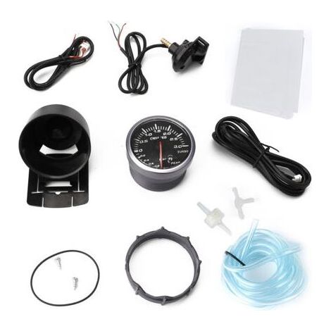 A 2.5 pollici(60MM) GM Sintonizzazione Automatica Manometro Boost Gauge 0-3BAR Turbo Boost Gauge Faccia Nera (1/5)