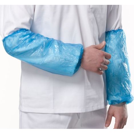 Manchette de protection Jetable RS PRO Vert, Polyéthylène, Protection contre les éclaboussures ( Prix pour Paquet de 100 )
