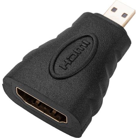 BeMatik - Adaptateur HDMI de HDMI type A femelle à micro HDMI type D mâle (1/5)