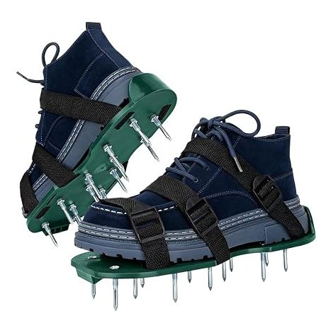 Lawn Scarifier, Spiked Shoes for Lawn Aeration, Practical Gardening Tools for Maintenance (Green) (1/5)