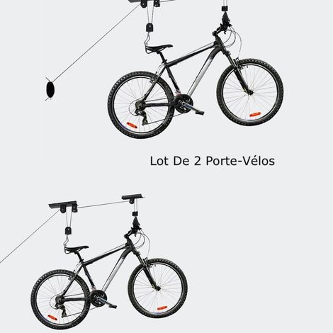 Lot de 2 Porte-Vélos, Support de Rangement au Plafond, Charge max 20kg (1/4)