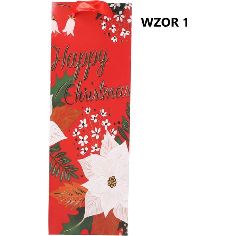 Weihnachtsgeschenktüte 35x12x10 cm Mustermix (1/4)