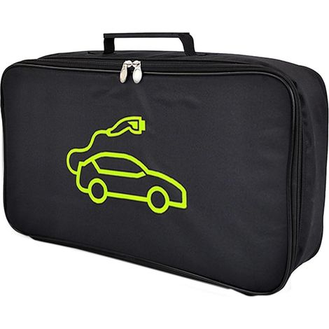 Sac de rangement imperméable et résistant pour câble de recharge de véhicule électrique avec poignée de transport (1/4)