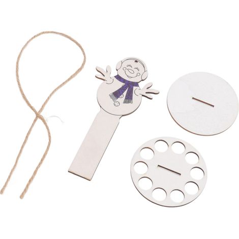 Porte-monnaie de Noël en bois, décorations de Noël originales, gâteau en bois, petit bonhomme de neige à faire soi-même (1/5)