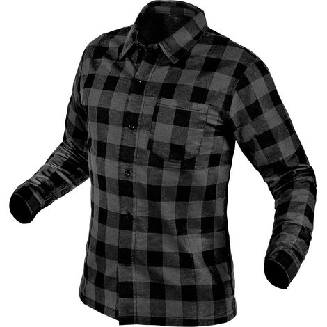 Camisa de franela, gris, talla M (1/4)