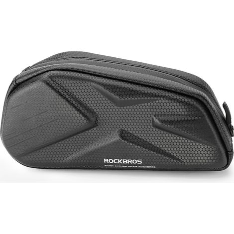 Borsa da telaio rigida e impermeabile per bicicletta, 1,4 l - nera (1/4)