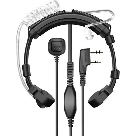 Verstellbares Teleskop-Headset für UV-5R BF-888S, mit Kehlkopfsteuerung und PTT-Mikrofon.