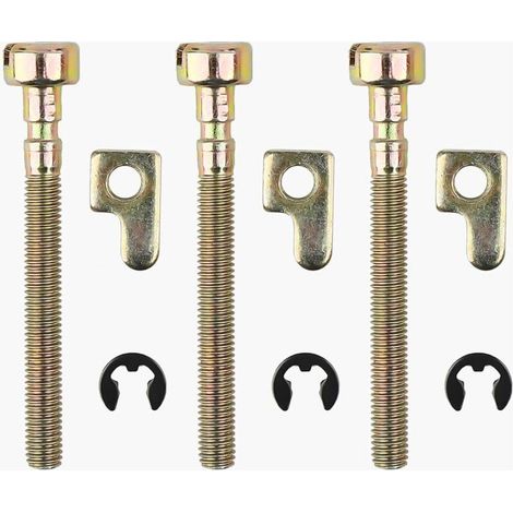 A （5.6×1×1cm）Vis Tendeur de Réglage Chaîne de Barre 3 Pcs Kit pour Husqvarna 36 41136 136LE 141 141LE 137 137E 142 142E 235 240 Remplacement Pièces de Tronçonneuse (1/4)
