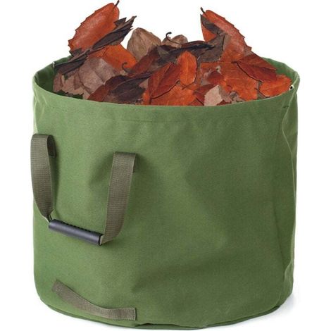 Sac de jardin pliable en toile réutilisable, résistant à l'eau, pour déchets de feuilles de jardin (1/4)