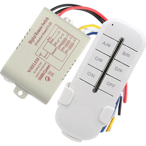 EIN/AUS AC180-240V Funkempfänger Lampenlicht RF-Fernbedienungsschalter (3-Wege 31000W) (1/5)