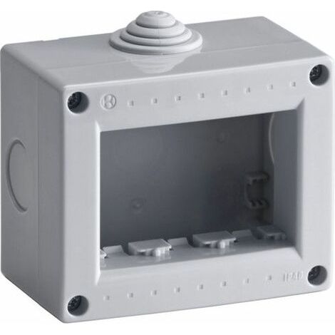 Contenitore Orizzontale Ip40 03 Grigioi 3 Mod (Bocchiotti Cod. B02753) (1/2)