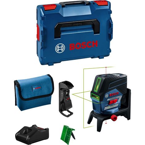 Laser combinato Bosch GCL 2-50 CG con 1x batteria da 2,0Ah in un set + caricabatterie + L-BOXX misura 2