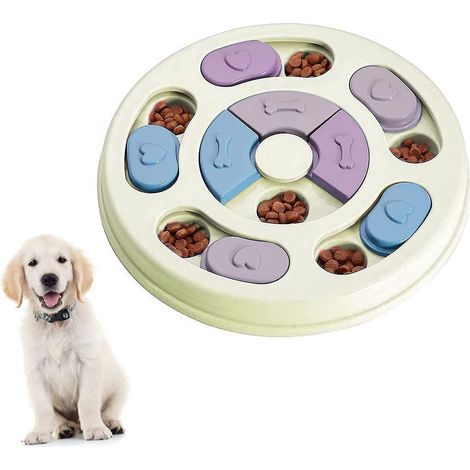 puzzle Pour Chien Jouet D'alimentation Lente (rose), Distributeur De Nourriture Pour Chiot, Mangeoire Pour Chien Avec Dispositif Antidrapant, Bol (1/5)