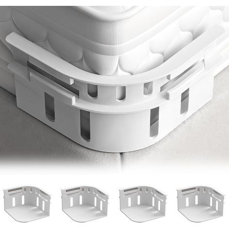Premium Sheet Fasteners, Fitted Sheet Adjustable Corner Clips for All Types of Mattresses, Set of 4