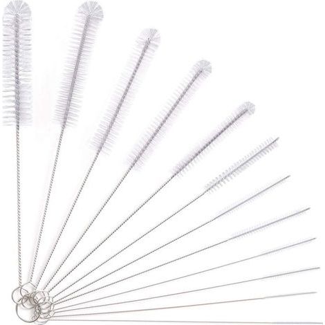 12Pcs Tube Brosse de Nettoyage,Goupillon Nettoyage,Brosse de Nettoyage Tube pour Bouteille, Tuyau Brosses de Nettoyage (1/5)