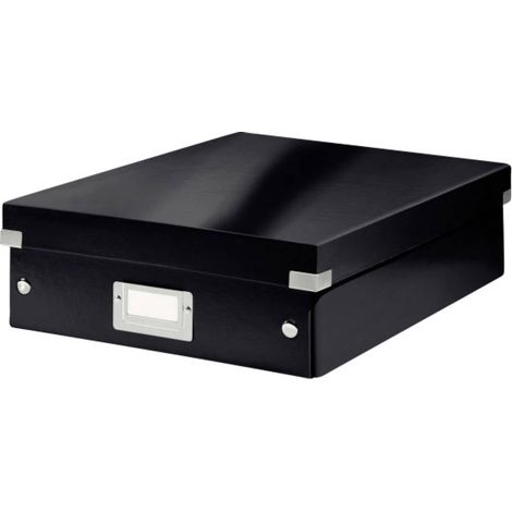 Boîte de rangement carton Leitz Click&Store Wow avec séparateurs H 10,5 x L 27,8 x P 36,8 cm noire (1/3)