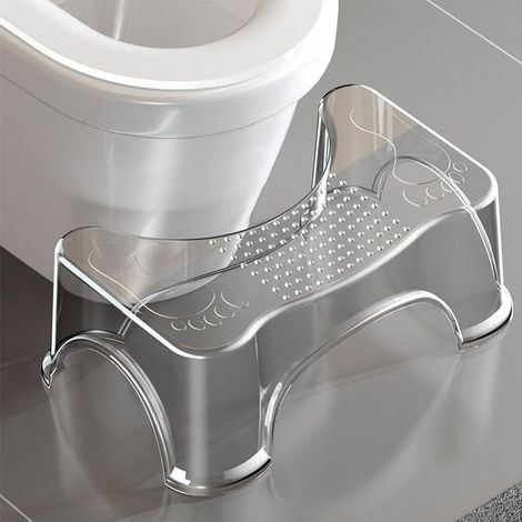 Tabouret de Toilette Moderne - Repose-Pieds Imperméable Antidérapant - Sécurité Adultes et Seniors (1/5)