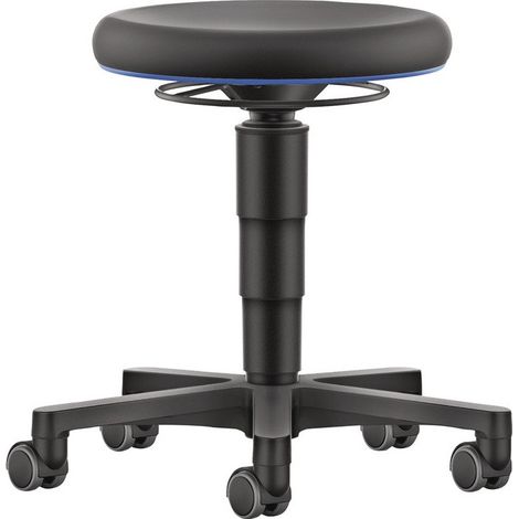 Taburete giratorio cuero sintético negro altura asiento 450-650mm BIMOS