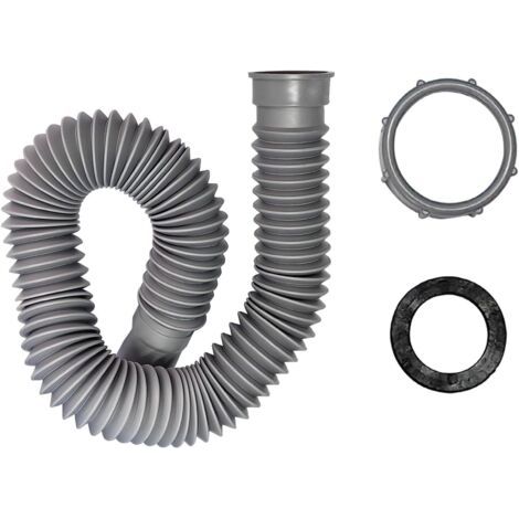 Tuyau de Vidange Flexible, Cuisine évier Salle de Bain Sanitaire Drain Connexion, Diamètre Intérieur Fileté 45mm, Extensible de 370 mm à 700 mm (1/5)