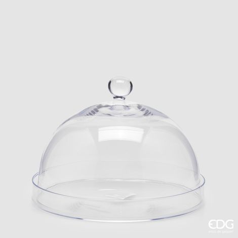 EDG Piatto Rotondo Con Cupola In Vetro Trasparente