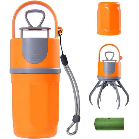 Ramasse Crotte pour Chien Portable, Pelle a Crotte pour Chien avec Sac et Distributeur Sac a Crottes, Nettoyez Facilement Les Déjections des Petits Chiens, pour Promenade Parc et Voyage (1/5)