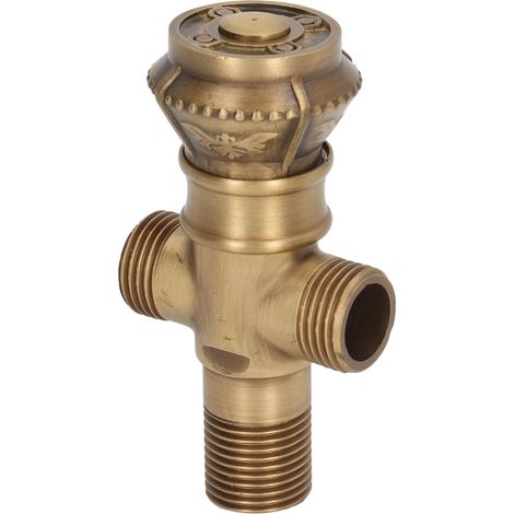 Robinet d'arrêt d'eau à angle droit de style européen antique pour cuisine et salle de bain. Idéal pour la cuisine et la salle de bain. (1/5)