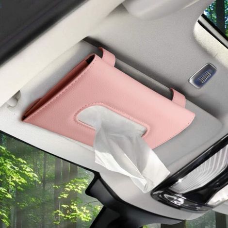 [JAMAIS UTILISÉ] Porte-mouchoirs rose pour voiture, 23 x 13 x 3 cm, 1 pièce. Porte-mouchoirs, boîte à mouchoirs, pince à mouchoirs.