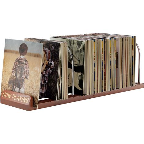 Support vinyle Now Playing, rangement pour 150 LP en bois (1/5)