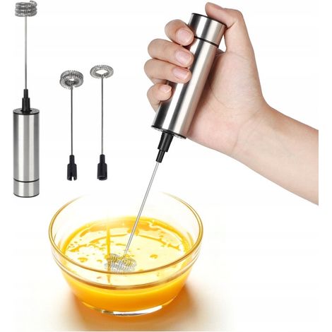 Kaffeemilchaufschäumer, Mini-Elektromixer, Edelstahl