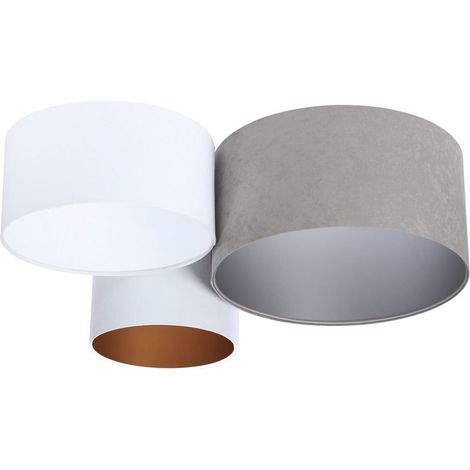 Plafonnier trio 080-02-012 - Blanc, blanc, gris, argent, or (1/5)